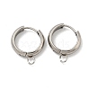 Tarnish Resistant 201 Stainless Steel Huggie Hoop Earring Findings STAS-P283-01V-P-1