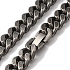 201 Stainless Steel Cuban Link Chain Necklaces NJEW-H033-05A-AS-2