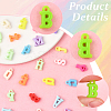 180G 3 Styles Opaque Acrylic Pendants MACR-SC0002-45-3