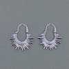 Sunshine U-shaped Brass Hoop Earrings DP8182-3