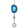 Agate & Crystal Glass Sun Catcher Pendant PW-WGFC2EE-02-1