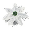 Glitter Polyester & Plastic Artificial Flower AJEW-C039-01B-2