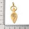 304 Stainless Steel Pendants STAS-O005-06G-3