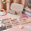 Portable Travel PU Leather Jewelry Organizer Handled Boxes CON-WH0107-71A-4