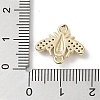 Brass Micro Pave Clear Cubic Zirconia Connector Charms KK-G491-43G-3
