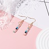 Natural & Synthetic Mixed Stone Beads Dangle Earrings EJEW-JE04709-4