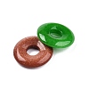 Natural & Synthetic Mixed Stone Donut Pendants G-N344-38D-2