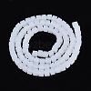 Frosted Imitation Jade Glass Beads Strands GLAA-N072-01A-C01-2