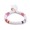 Handmade Polymer Clay Heishi Beads Stretch Bracelets BJEW-JB05088-2