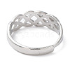 304 Stainless Steel Hollow Sailor's Knot Adjustable Rings RJEW-D006-21P-3