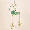 Moon & Leaf Natural Green Aventurine Chips Suncatchers PW-WG71AAC-03-1