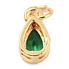 Real 18K Gold Plated Brass Inlaid Cubic Zirconia Charms ZIRC-L100-077G-4