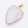 Faceted Natural Quartz Crystal Pendants X-G-F340-02C-2