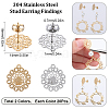 SUNNYCLUE 40Pcs 2 Colors 304 Stainless Steel Stud Earring Findings STAS-SC0006-63-2