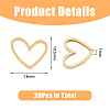 DICOSMETIC 20Pcs 201 Stainless Steel Linking Rings STAS-DC0015-25-2