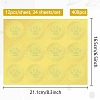 34 Sheets Self Adhesive Gold Foil Embossed Stickers DIY-WH0509-004-2