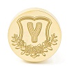 Golden Tone Round Wax Seal Brass Stamp Heads AJEW-Z034-02G-Y-2