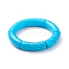11Pcs 11 Color Imitation Gemstone Acrylic Curved Tube Chunky Stretch Bracelets Set for Women BJEW-JB08136-4