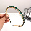 Glass Rhinestone Hair Bands OHAR-PW0007-39F-1