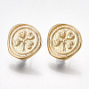 Brass Stud Earring Findings KK-T038-461G-1