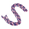 Gradient Color Natural Dyed White Jade & Lapis Lazuli & Synthetic Shoushan Stone Beads Strands GG-CBA1E0E-01C-4