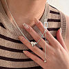 6Pcs Stainless Steel Spring Gate Rings STAS-BBC0008-34C-5