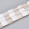 Natural White Agate Beads Strands G-T144-31-1