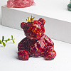 Natural Agate Crown Bear Display Decorations WG56055-06-1