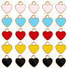 100Pcs 5 Colors Alloy Enamel Charms ENAM-SC0005-32-1
