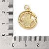 Brass Micro Pave Cubic Zirconia Pendants KK-K385-130B-G-3