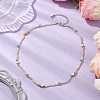 Clover Ceylon Glass Seed Beads Beaded Necklaces NJEW-JN04941-2