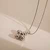 Religion 304 Stainless Steel Hollow Pendant Necklaces WGE4485-01-2