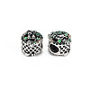 Rack Plating Alloy Enamel European Beads MPDL-N039-156-2