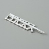 Word LUCKY Alloy Rhinestone Hair Bobby Pins FIND-WH0152-34C-S-2