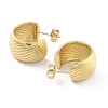 Ion Plating(IP) 304 Stainless Steel Round Stud Earrings EJEW-P258-01G-2