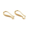 Brass Earring Hooks ZIRC-Q201-08G-1