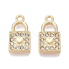 Rack Plating Alloy Rhinestone Pendants FIND-N005-29G-A-1