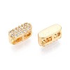 Brass Micro Pave Clear Cubic Zirconia Beads KK-T071-17G-I-2