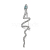 Snake Alloy Rhinestone Brooch Pins JEWB-Z034-04P-02-1