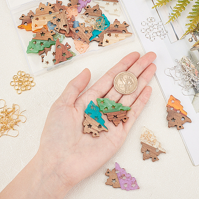 DIY Dangle Earring Making Kits RESI-OC0001-16-1