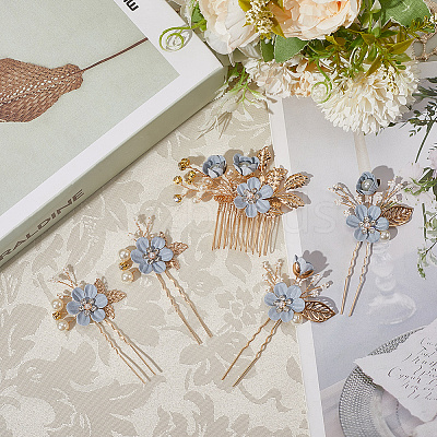 Plastic and Resin and Iron Hairpin Set OHAR-WH20020-04C-1