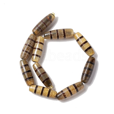 Tibetan Style dZi Beads Strands G-A024-01A-1