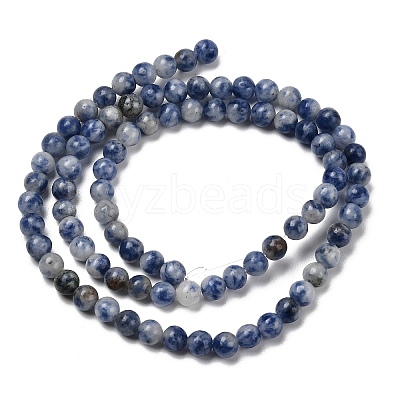 Natural Blue Spot Jasper Beads X-GSR4mmC036-1