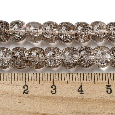 Transparent Spray Painting Crackle Glass Beads Strands GLAA-NH0001-05J-1