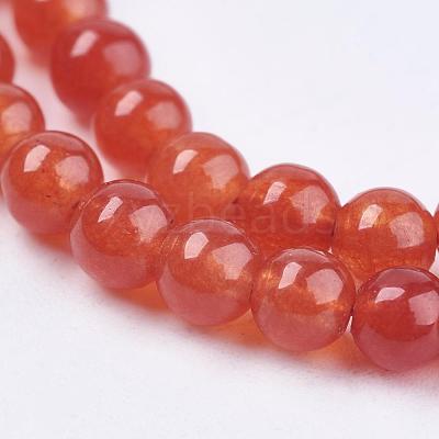 Natural White Jade Bead Strands G-R165-6mm-M2-1
