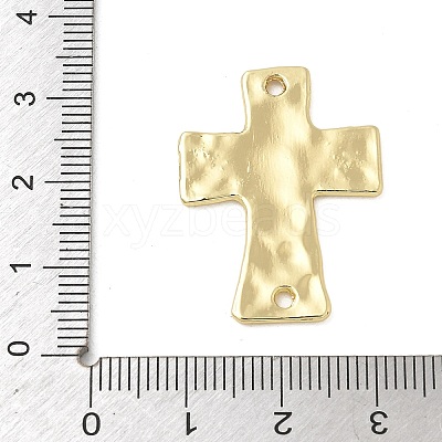 Alloy Textured Religion Cross Links Connector Charms FIND-Z127-01G-02-1