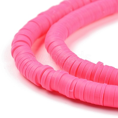 Handmade Polymer Clay Beads Strands CLAY-R089-6mm-Q031-1