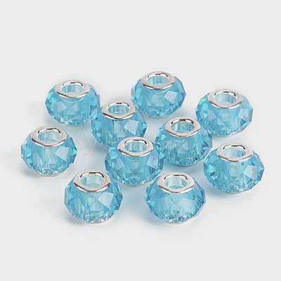 Faceted Glass European Beads GPDL-E004-01A-1