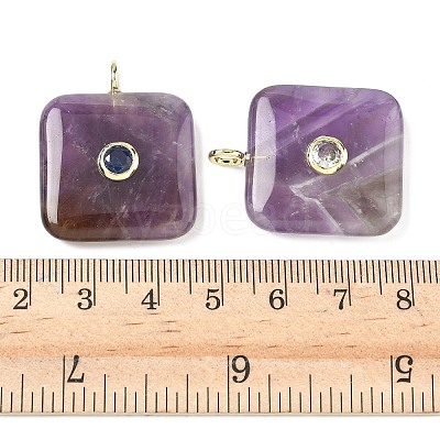 Natural Amethyst Pendants G-H318-02G-07-1