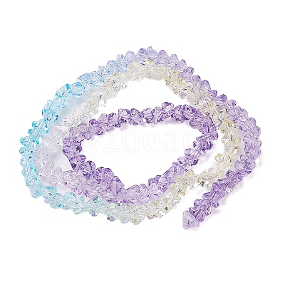 Transparent Baking Paint Glass Bead Strands GLAA-YW0003-17I-1